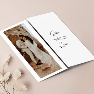 Gatefold Wedding Invitation Template With Photo Minimalist - Etsy