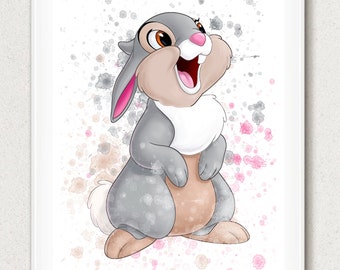 Neue japanische Produkte zu Schnäppchenpreisen Thumper Print, Thumper Decor, Print, Poster, Bambi Disney Etsy Watercolor, Party, Rabbit Disney Birthday Kids Bambi, Thumper Print, Thumper Room 