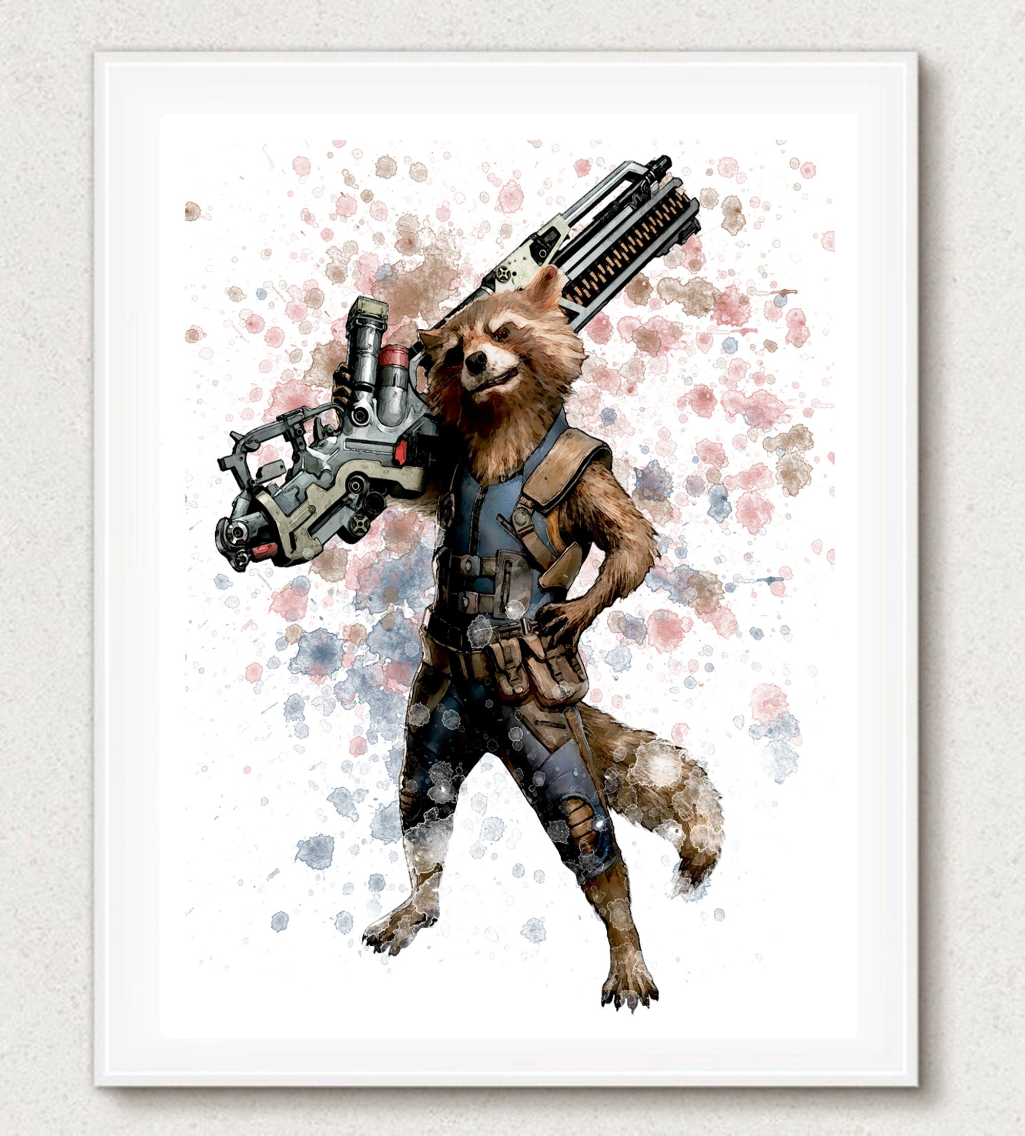 Rocket Raccoon, Guardians of Galaxy, Wall Art Nursery, Digital Download