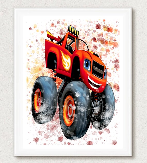 Blaze and the Monster Machines Blaze Print Monster Truck Etsy