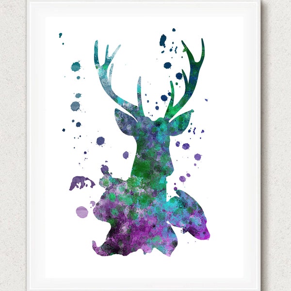 Deer Print, Woodland Print, Deer Poster, Deer Art, Wildlife Art, Nature Print, Deer Decor, Outdoor Decor, Deer Printable, Woodsman Gift