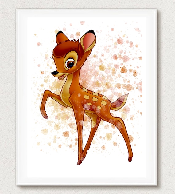 Bambi Print, Bambi Baby Shower, Disney Bambi, Bambi Birthday Party, Bambi  Poster, Disney Print, Bambi Watercolor, Disney Watercolor - Etsy