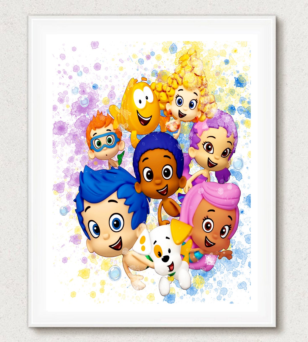 Bubble Guppies, Bubble Guppies Decor, Bubble Guppies Poster, Nursery