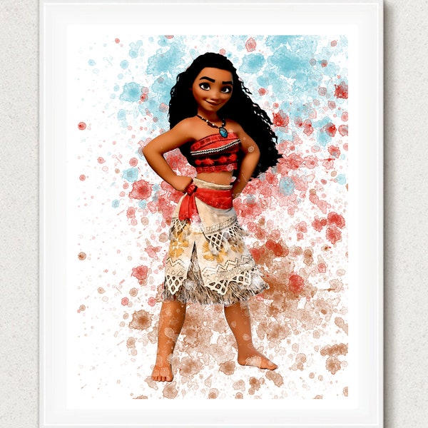 Moana Gift, Moana Decor, Moana Printable, Moana Print, Disney Art, Disney Birthday, Disney Print, Disney Nursery, Disney Poster