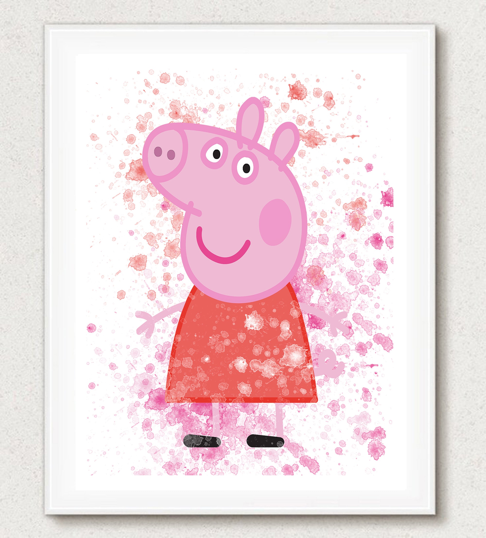 Peppa Pig, Peppa Pig Print, Peppa Pig Poster, Baby Room Poster, Nursery