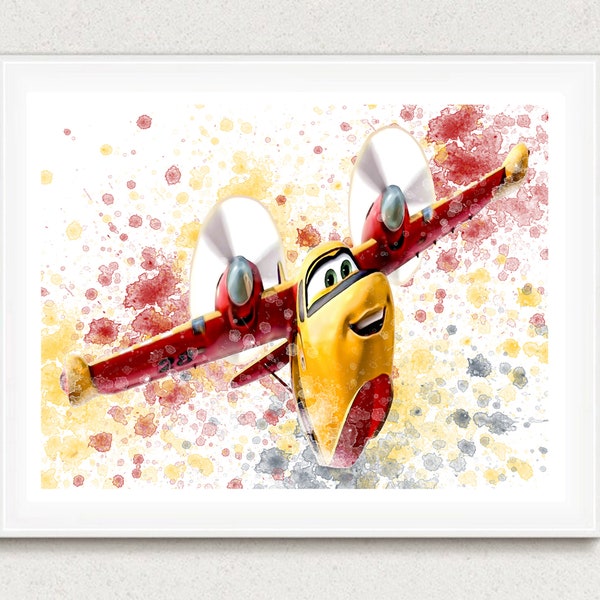 Disney Planes, Planes Print, Dusty Print, Planes Poster, Planes Gift, Planes Art, Cartoon Poster, Planes Play Room, Planes Birthday