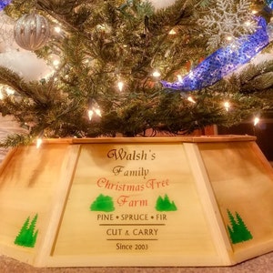 Custom Wooden Christmas Tree Skirt / Collar