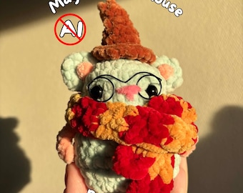 Magic School Mouse CROCHET PATTERN - Wizard and Witch, Crochet plushie