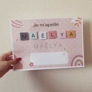 Support d’activité apprentissage prénom enfant