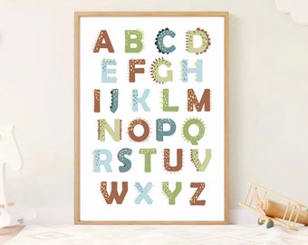 Affiche alphabet Dino