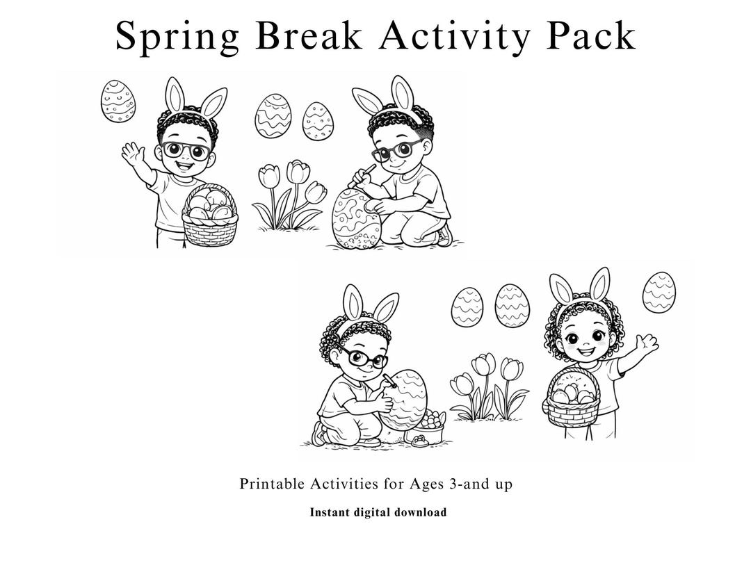 Spring Break Activity Packet for Kids|feelings and Kindness Worksheets ...