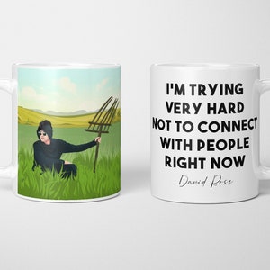 I'm Trying Very Hard Not To Connect With People Right Now, David Rose Mug, Schitt's Creek Mug, Schitts Creek Gift, Schitts Creek Fan, David