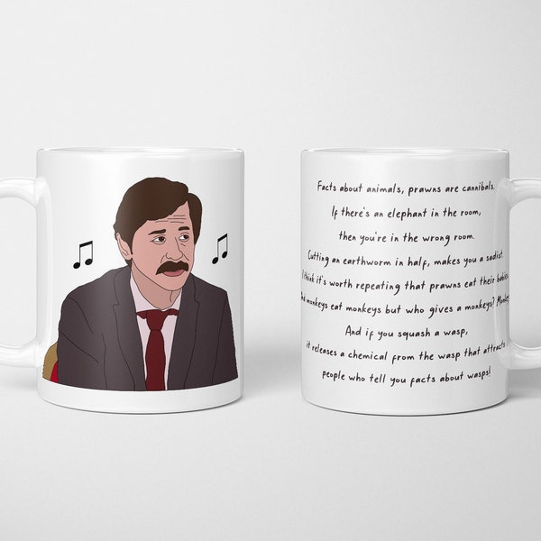 Mike Wozniak, Facts About Animals Song, Prawns Are Cannibals, Mike Wozniak Mug, Mike Wozniak Taskmaster, Taskmaster Mug, Animal Facts Mug UK