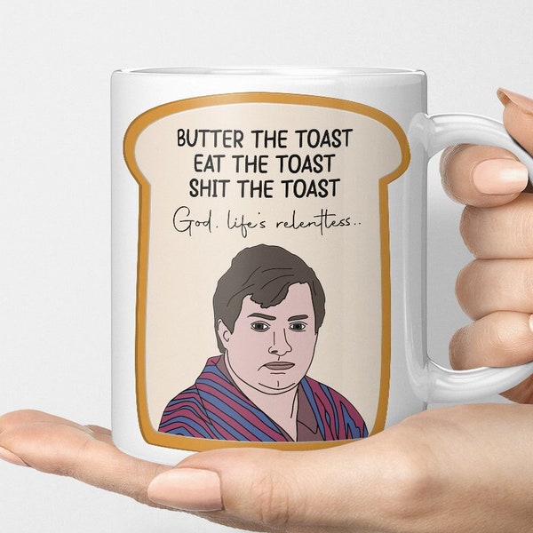 Butter The Toast, Eat The Toast, Shit The Toast, David Mitchell, Mark Corrigan, Peep Show, Peep Show Gift, Peep Show Present, Peep Show Mug