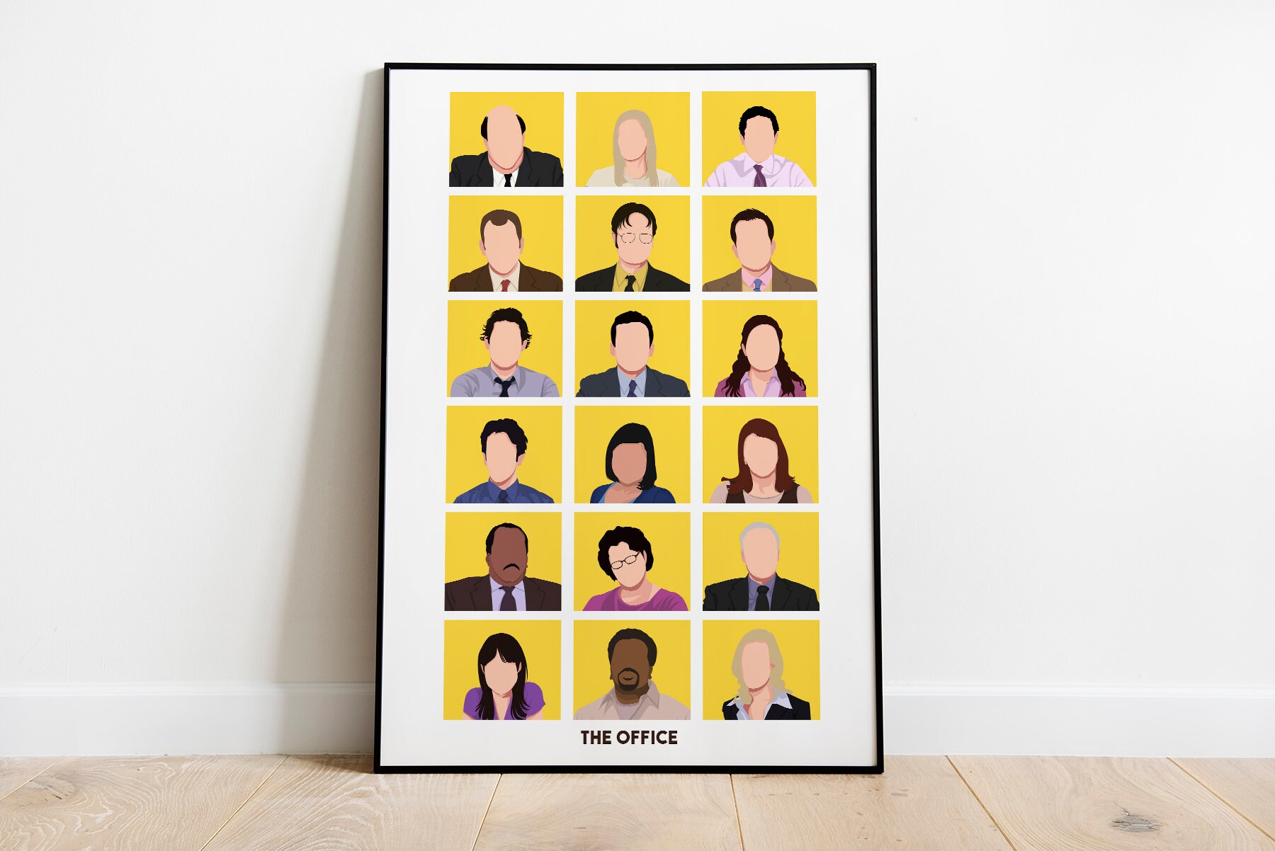 The Office Full Cast Print the Office Cast Poster the Office Etsy UK