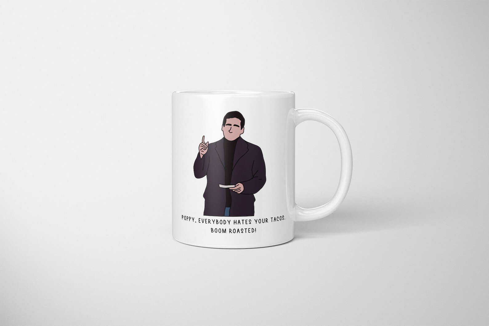 Boom Roasted Mug the Office Boom Roasted Michael Scott Boom - Etsy UK