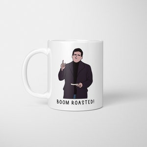 Boom Roasted Mug the Office Boom Roasted Michael Scott Boom - Etsy UK