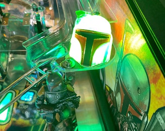 Mod de luz de domo para casco de resina de Boba Fett para The Mandalorian Pinball de Stern