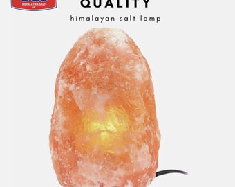 Himalayan Crystal Pink Rock Salt Light Lamp Natural Healing Stone UK plug