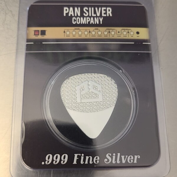 10g .999 Fine Silver Guitar Pick Pan Silver Company