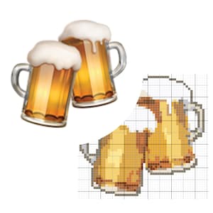 Beer Cheers Cross Stitch Pattern