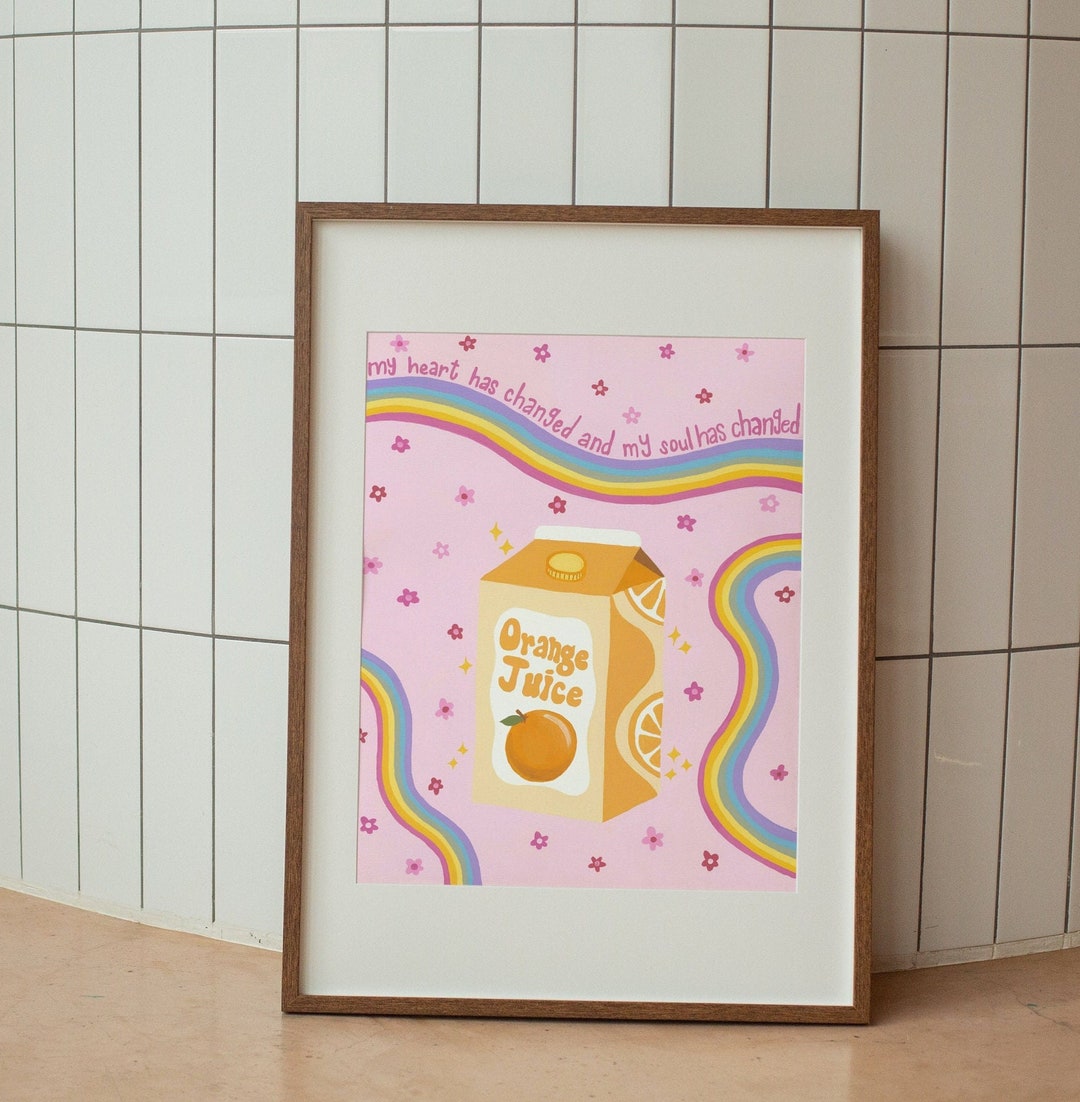 Noah Kahan Orange Juice Painting Giclee Print MATTE Finish Etsy