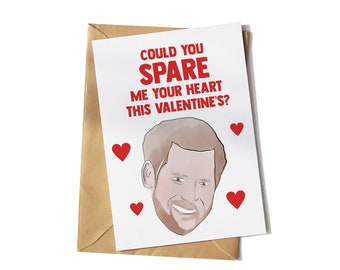 Harry SPARE funny Valentine's Day Greeting Card | Harry and Meghan | | Yo Crackers
