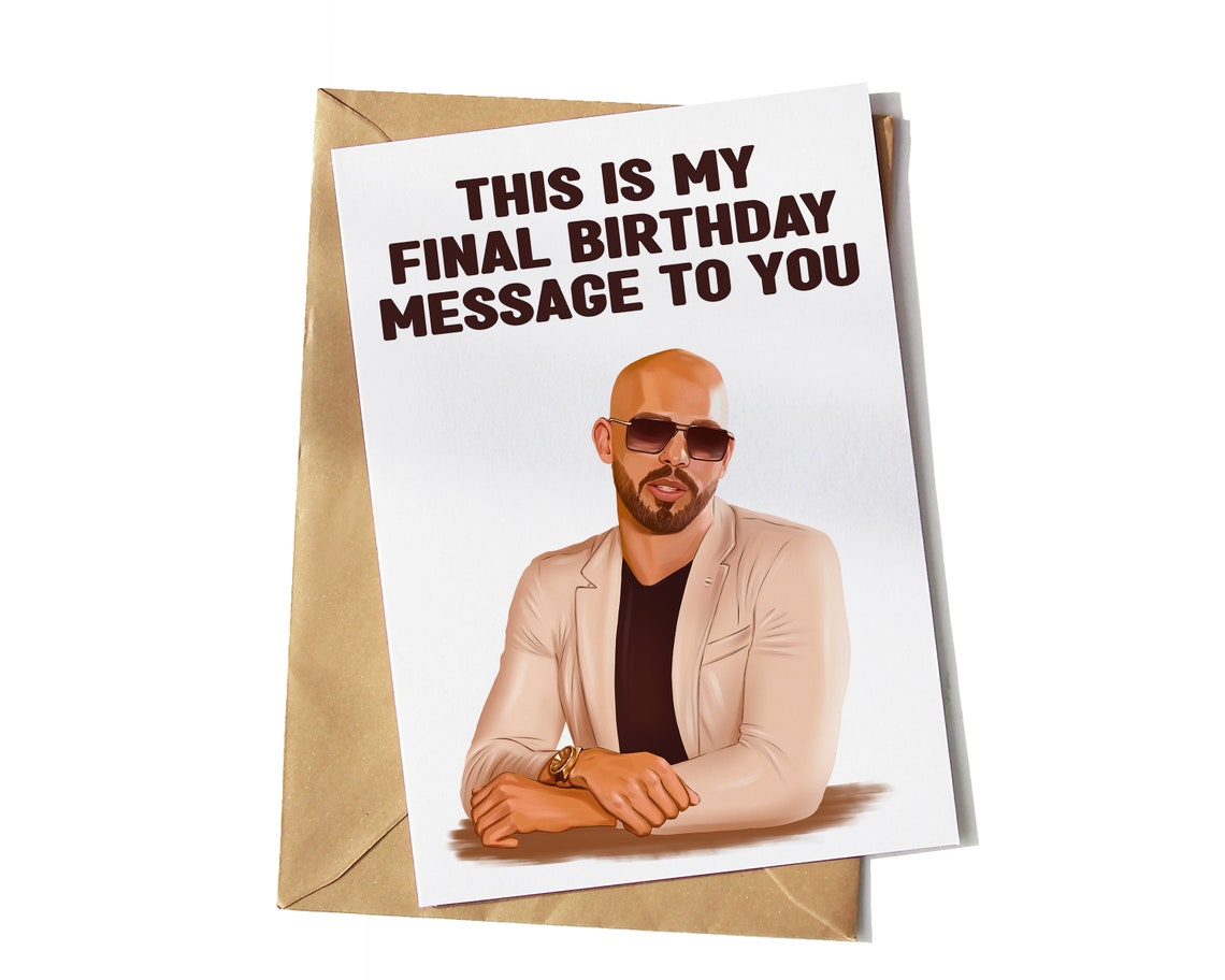 Andrew Tate Birthday Card Funny Greeting Card Yo Crackers Etsy Denmark