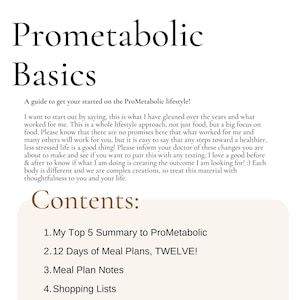 158 ProMetabolic Recipes & Meal Plans - Digital Download - Low Cortisol GF Diet to Balance Hormones, Gut Microbiome, Blood Sugar Regulation