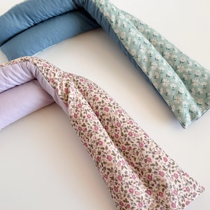 Large Neck Wrap - Organic Flax / Rice Hot Cold Pack - Long Microwaveable Heating Pad - Freezer Cooling Pillow - Spa at Home