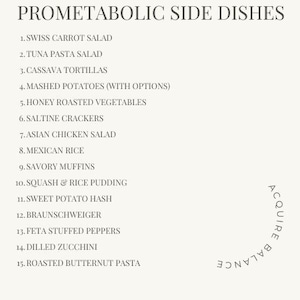 15 ProMetabolic Side Dish Recipe Collection - Ray Peat Metabolic Balancing Hormones, Gut Microbiome - Regulate Blood Sugar - Celiac Friendly