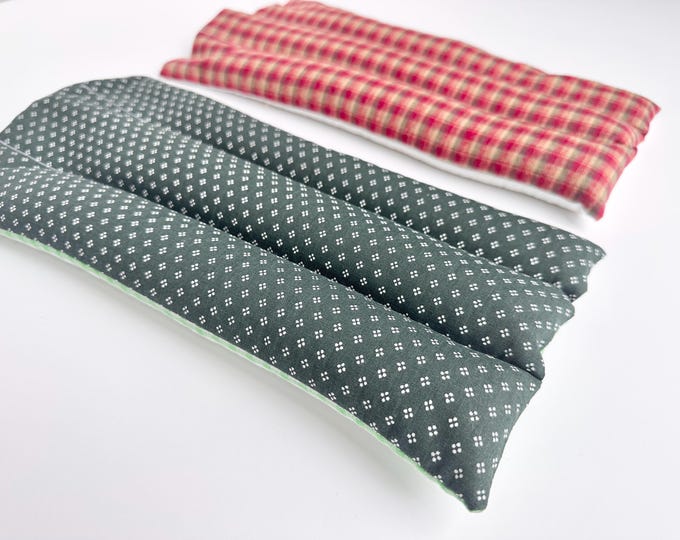 XL Organic Hot Cold Pack - Extra Large Flax Microwaveable Heating Pad - Rice Freezer Cold Pack - Long and Wide for Lower Back Pain Relief