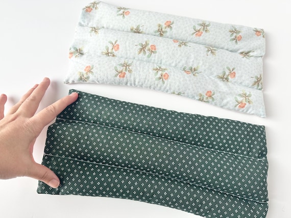 XL Organic Hot Cold Pack - Extra Large Flax Microwaveable Heating Pad - Rice Freezer Cold Pack - Long and Wide for Lower Back Pain Relief