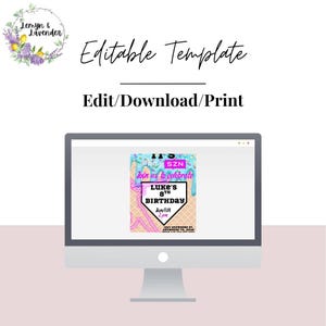 Invito di compleanno a tema baseball, invito digitale stampabile per feste, invito modificabile a tema sportivo per bambini, download immediato di invito a tema baseball immagine 8