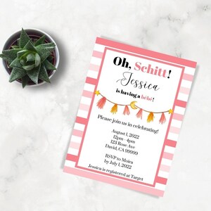 Schitt&#39;s Creek Themed Baby Shower Invite || Customizable Download