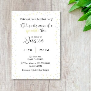 Schitt's Creek Theme Baby Sprinkle Invite || Instant Download || Customizable