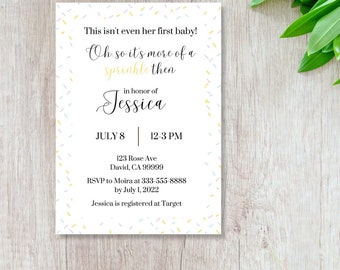 Schitt's Creek Theme Baby Sprinkle Invite || Instant Download || Customizable