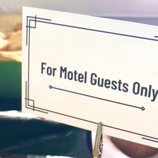 Schitt's Creek Motel Guests Only Table Sign || 3 x 5in || Instant Download