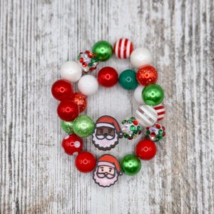 Christmas bracelet. Santa bracelet. Kids bracelet. Christmas gift. Stocking stuffer.