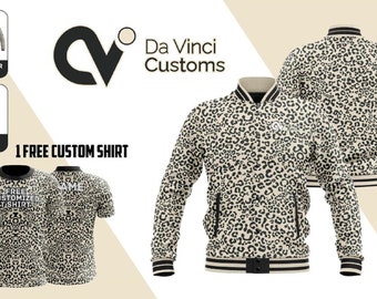 Chaqueta universitaria de satén personalizada / Chaqueta unisex personalizada con camiseta gratis / Perfecta para clubes y equipos deportivos