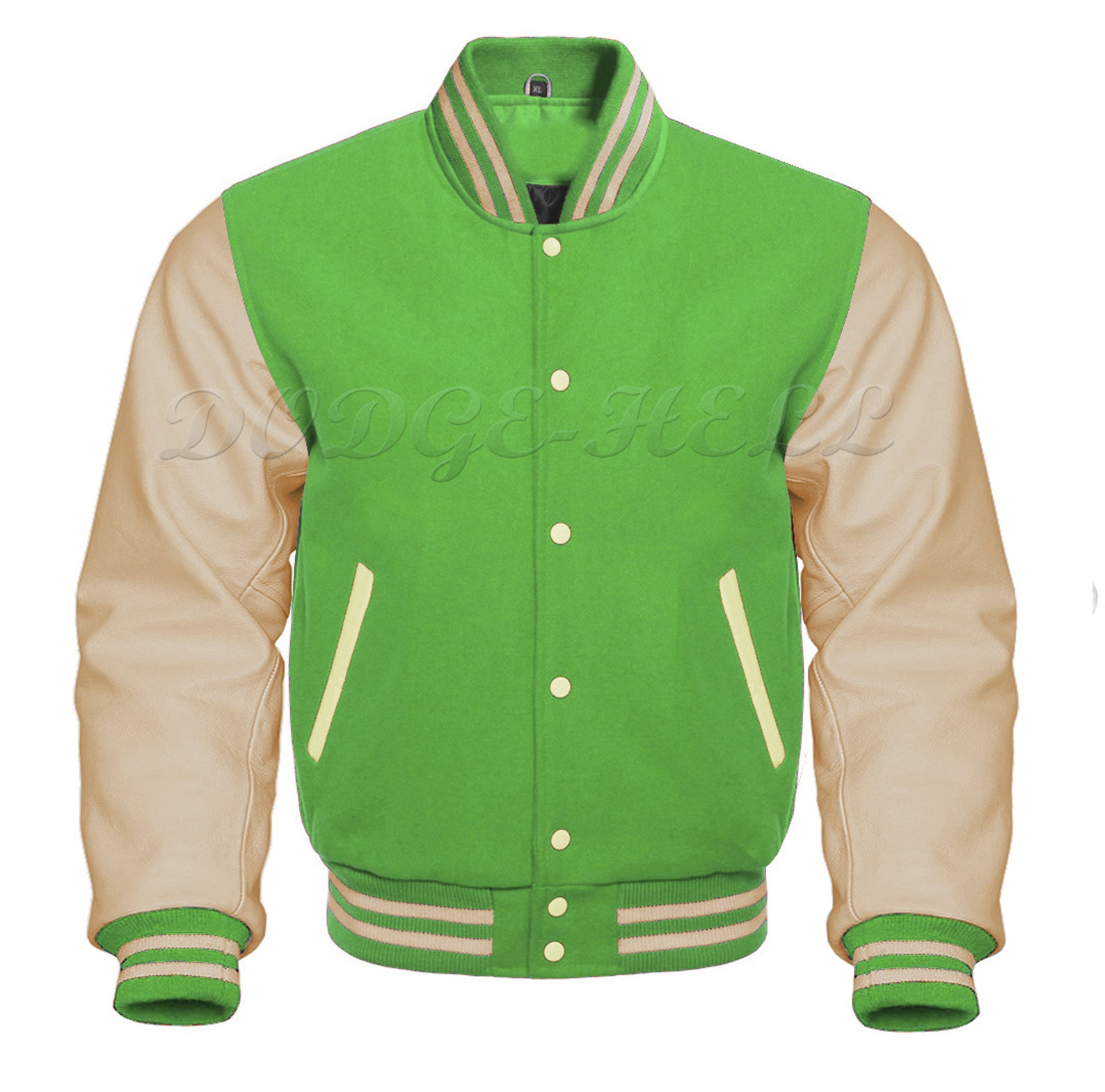 Letterman Baseball Varsity Jacket Cream Sleeves - Etsy