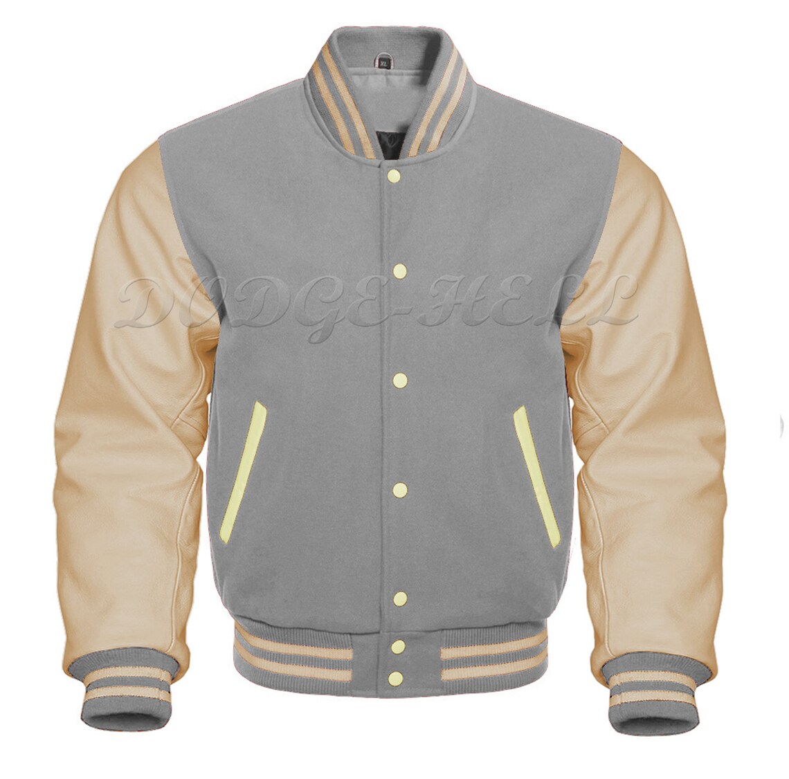 Letterman Baseball Varsity Jacket Cream Sleeves - Etsy