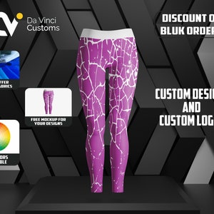 Custom Printed Leggings | Organic Cotton Yoga pants | Alternative Burner Clothing | Edgy Steampunk Festival Legging | Activewear | Da Vinci