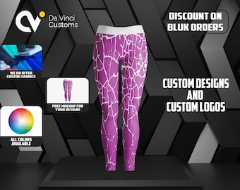Op maat gemaakte yogabroek voor dames | Gepersonaliseerde legging met print | Sportkleding met hoge taille | Gym Fitness yogalegging