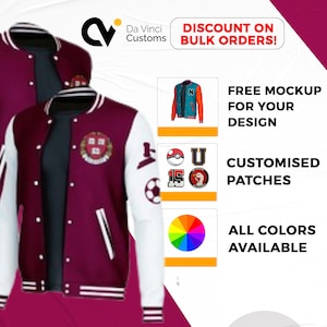 Custom Kids Varsity Jacket, Kids Sports Jacket, Name Varsity, Number Varsity, Personalised Unisex Varsity, Kids Baseball Jacket, Name Jacket