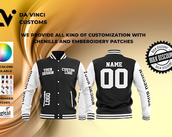 Custom Varsity Letterman Jacket Black Wool Body White Leather Sleeves Bomber Sports Team And High School Graduation Jacket