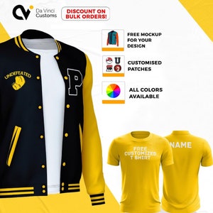 Custom Varsity Jacket / Customized Letter man Jacket/ University Jacket/ College Jacket/ Adult Unisex Bomber
