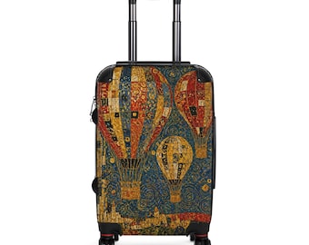 Artistieke Luchtballonnen Koffer Gustav Klimt Geïnspireerd Boho Wanderlust Gouden Reisbagage Zwenkwielen Handbagage