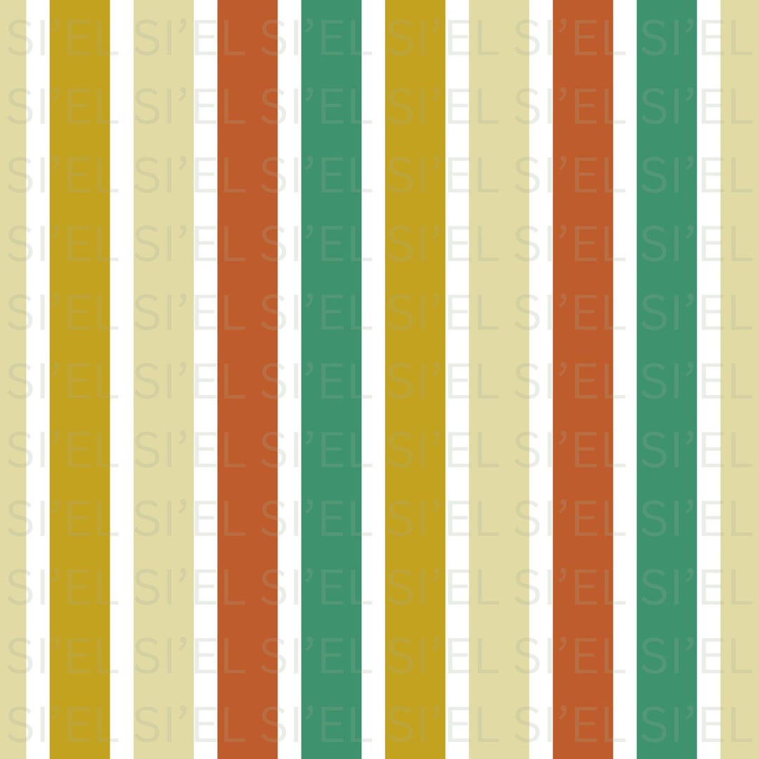 Retro Stripes Seamless Repeat Pattern Digital Download Boho PNG Fabric ...