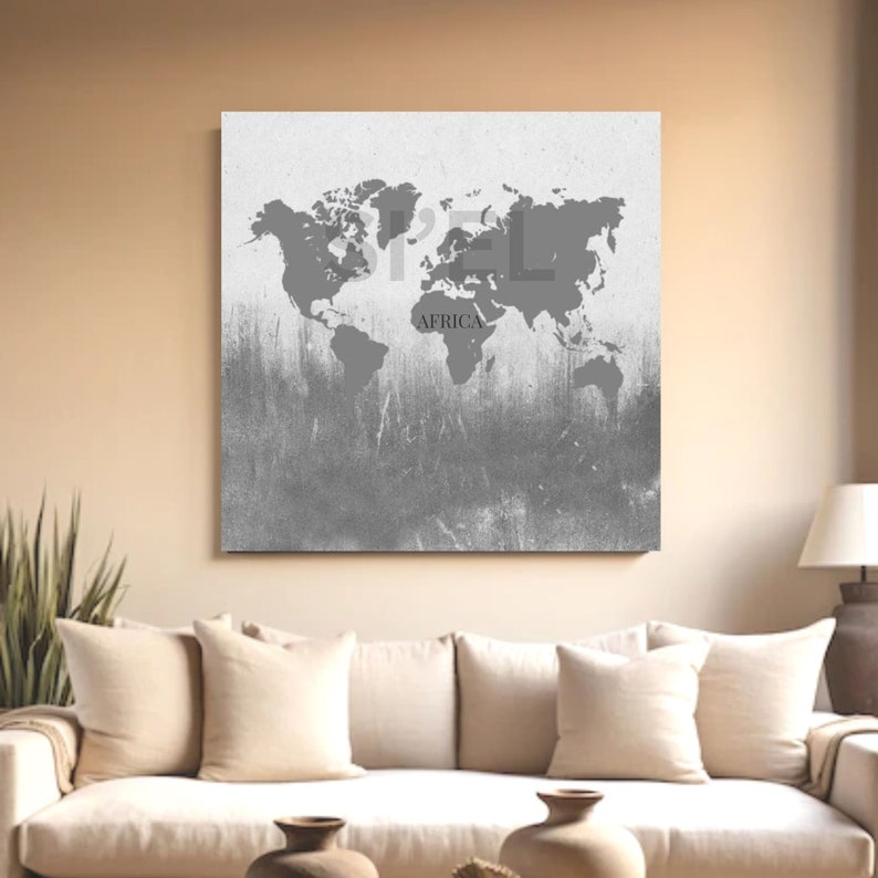 Africa Map Printable, Africa Map Wall Art, Map of Africa Print, Africa